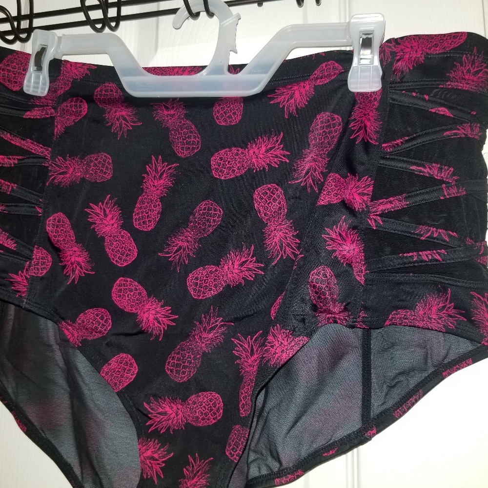 Torrid high waisted pineapple print bikini bottoms